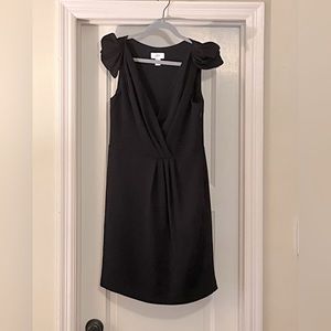 Ann Taylor Loft Surplice Pleated Cap Sleeve Dress